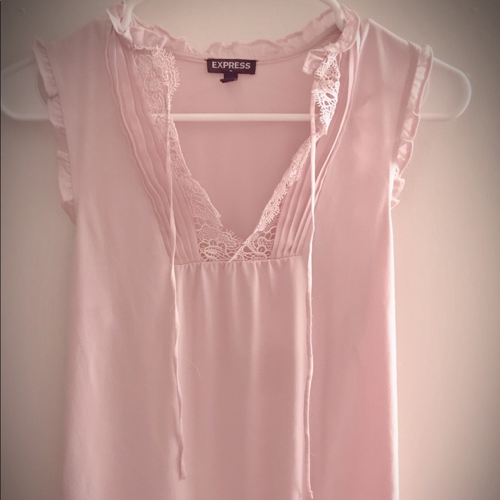 Express Lace Trim Blouse